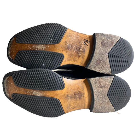 Mezlan Livonia Black Leather Oxford Men’s 10.5 Made in Spain Bicycle Toe Dress - Picture 8 of 8